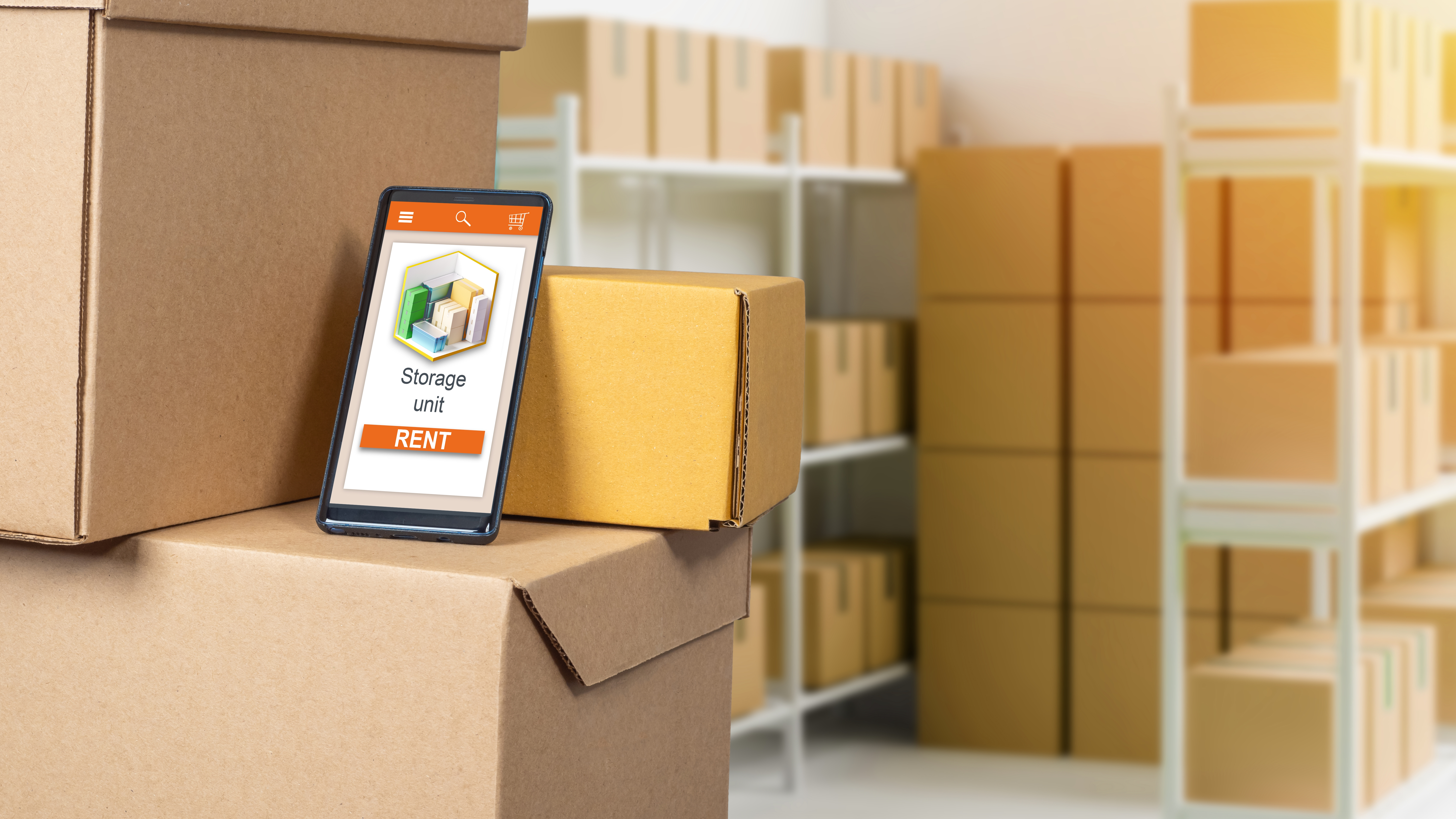 Boxes in Storage Room